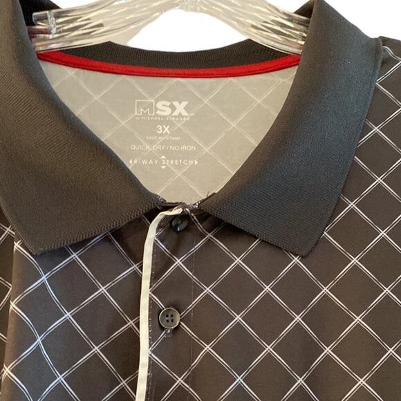 Men shirt Michael Straham big man 2 button polo 4 way stretch 3XL - Picture 9 of 9